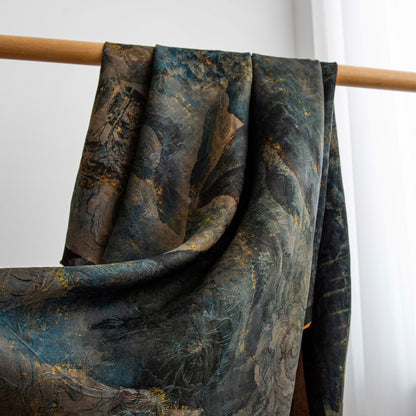 Ink-dyed landscape｜Xiangyunsha Silk Scarf Mulberry Silk Double Sided Silk