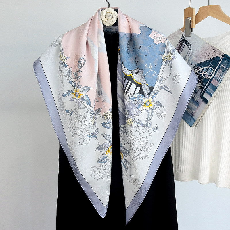 Classical Gardens of Suzhou | 100% Mulberry Silk Double-Sided Scarf