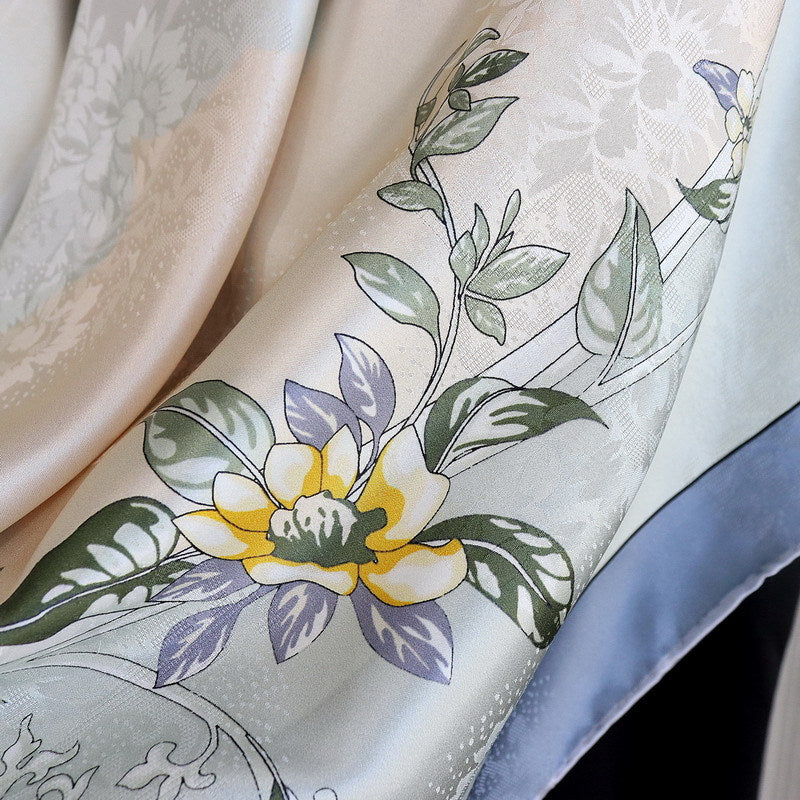 Classical Gardens of Suzhou | 100% Mulberry Silk Double-Sided Scarf